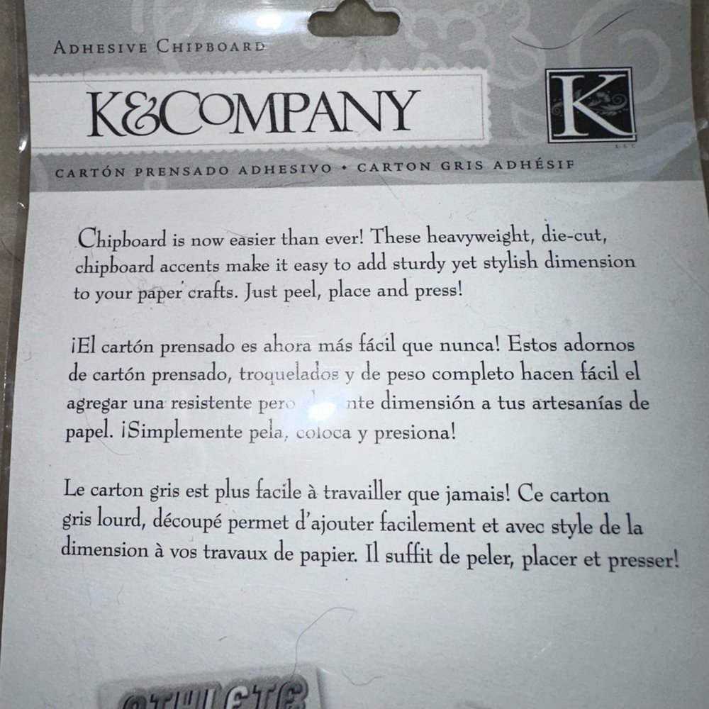 NIP K & Company Adhesive Chipboard Travel Theme Words 12 Pieces - Set of 2 Pk - Picture 5 of 5